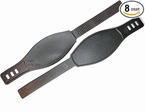 SBD's (Pair L or R) Stationary Bikes Long Pedal Straps (3" W x 14-1/2" L) Ratchet Ridges w/Built in Buckle Clasp | Heavy Duty Universal Replacement for Exercise Bicycle PRECOR, SciFit, Vision