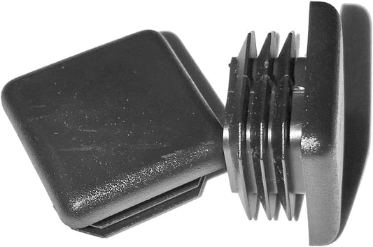 (Pack of 4) 7/8" Square Snap-On Plastic Tubing Plug, (14-20 Ga - 0.71" to 0.82" ID) - Furniture Chair/Leg Pipe Tube Cover Insert | Fencing Post Sliding Inserts - End Caps for Fitness Eqpt | by SBD