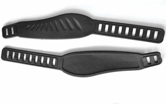 SBD's Pair (L+R) Life Fitness Stationary Bikes Compatible Long Pedal Straps | (2" W x 12-1/2" L) AFTERMARKET Replacement for Exercise Bike Bicycle Cycle |Both Sides Slots | Heavy Duty Adjustable