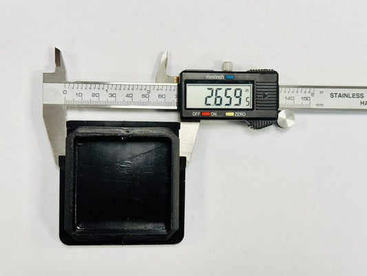 SBD's 3" Square Black Plastic Plug (3 Sq Inch) 3-7 Ga Plastic LDPE Flexible Ridges End Cap for Inside Dimensions 2.49" to 2.64". 3"x3" Fence Post Pipe. Tube Cover Insert