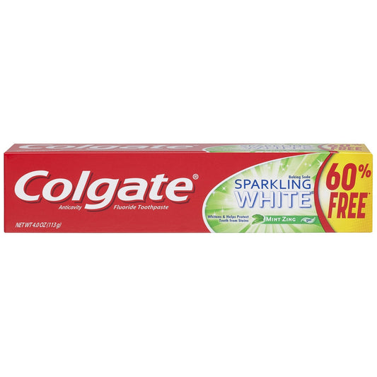 COLGATE TOOTHPASTE 2.5 OZ +1.5 OZ SPRK WHITE MINT + 60% FREE