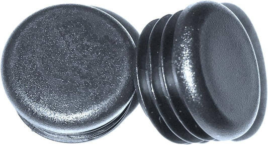 1" Round Black Plastic Tubing Plug, (14-20 Ga 0.83"-0.92") 1 Inch End Cap - Steel Furniture Pipe Tube Cover Insert