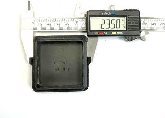 SBD's 2 1/2" - 2.5 Inch Square Black Plastic 10-14 Ga (2.24"-2.33" ID) Tubing Plug - End Cap -Steel Fence Post Pipe Tube Cover Insert