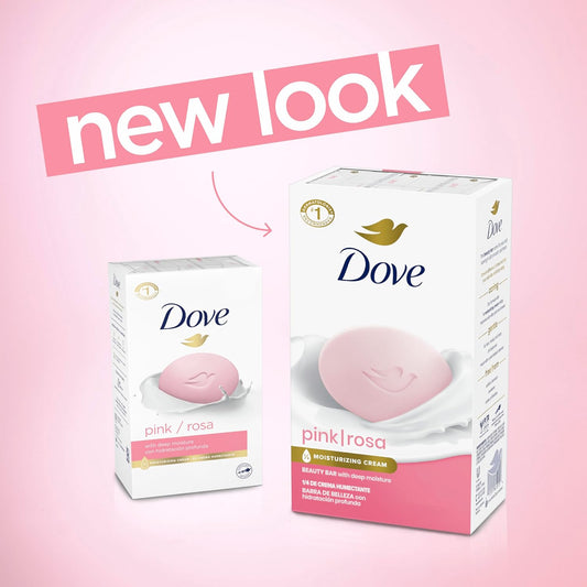 SBD's Dove Soap, Pink Beauty Bar Pack Body & Hand Soap, 135gM / 4.75Oz