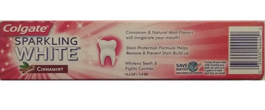 COLGATE TOOTHPASTE 2.5 OZ +1.5 OZ SPRK WHITE CINNAMINT + 60% FREE