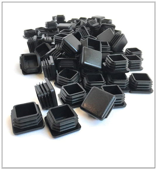 SBD's 1 1/4" - 1.25 Inch Square Black Plastic 14-20 Ga ( 1.1"-1.17" ID) Tubing Plug, End Cap -Steel Fence Post Pipe Tube Cover End Caps for Fitness Equipment And Furniture BY CAPLUGS