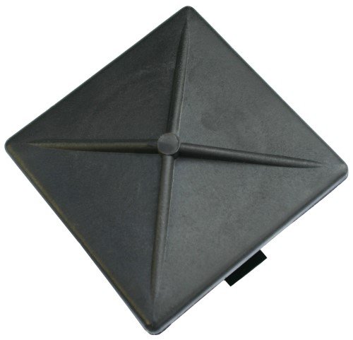 SBD 3.5 Inch (3-1/2”) OD Square Black Light Pole Top Cap  Glass-Reinforced (UV n Weather Resistant) Polyester Tubing Plug
