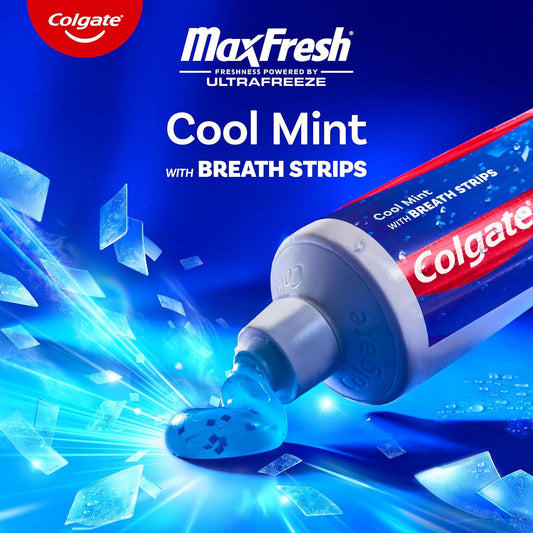 Colgate MaxFresh Fluoride Toothpaste, Clean Mint, 6.3 oz