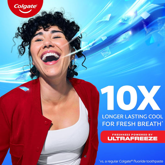 COLGATE MaxFresh ULTRAFREEZE Fluoride Toothpaste, Cool Mint W/Breath Strips -  6.3 OZ