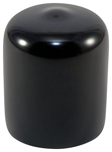 Caplugs 99190184 Plastic Round Cap VC-750-16, Vinyl, Cap ID 0.750" Length 1.000", Black (Pack of 200)