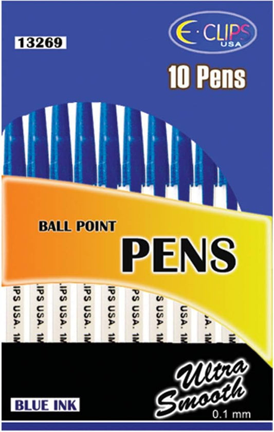 ECLIPS - BLUE BALL POINT PENS 10PK