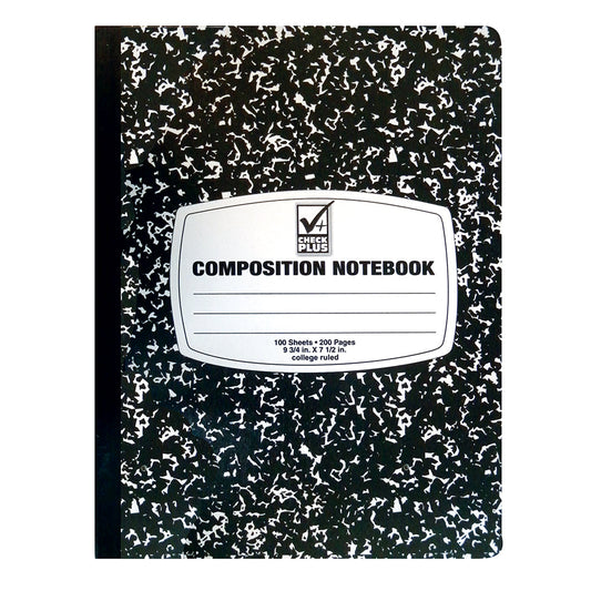 CHECK PLUS COMPOSITION NOTEBOOK 100 SHEET 9.5 X 7.5 IN COLLG RULE