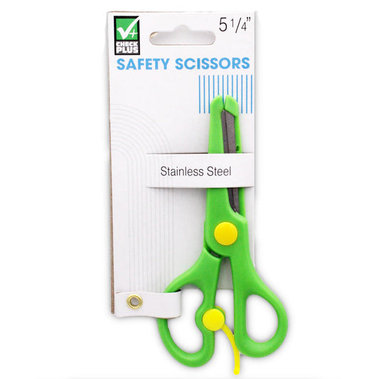 CHECK PLUS SAFETY SCISSORS 5.25IN ASTED