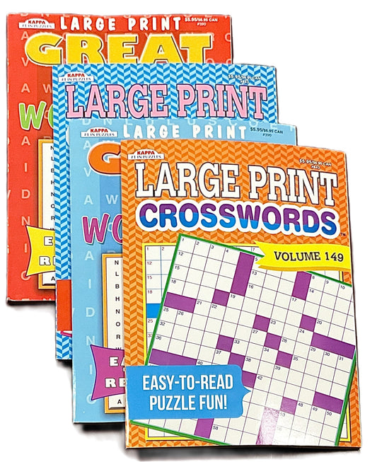 KAPPA WORD FINDER & CROSSWORDS ASSORTEMENT BOOK 4PK