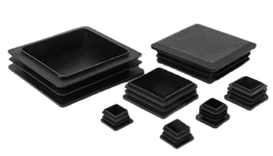 1-1/2" Square Tubing Cap Plugs (14-20 Ga Fits" - 1.34" - 1.43" ID) - Fencing Post Sliding Inserts | Furniture Chair Table Leg Inserts | Fitness Equipment end Caps | by SBD