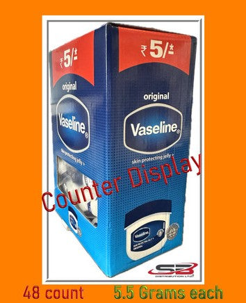 Vaseline Original Pure Skin Jelly, .25 Ounces, Counter Display (48 Pieces)