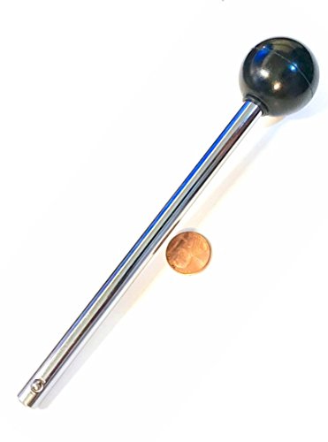 SBDs Pin, Tensile - 3/8" Diameter | 3 1/4" Locking Space | Universal Weight Stack Replacement PIN - Detent PINS w/Round Black KNOB - Chrome Plated Steel Shaft