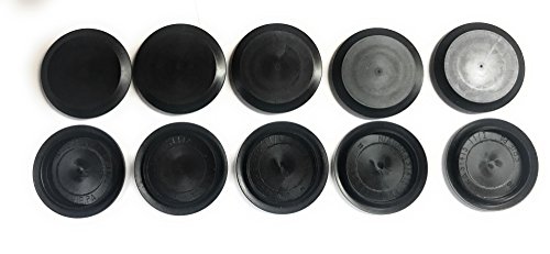 1 1/2" 1.5 inch Flush Mount Black Plastic Body and Sheet Metal Hole Plug Qty 10