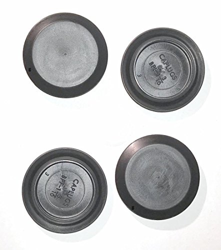 (Pack of 10) 1-3/16" (30 mm) - Flush Mount Black Plastic Body and Sheet Metal Hole Plugs