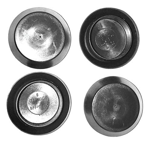(Pack of 4) SBDs 1-1/8" Flush Mount Black Plastic Body and Sheet Metal Plugs by CAPLUGS - Made in USA | for ID 1-1/8", Panel Thickness 0.02"-0.18", OD (Head Dia) 1-1/2", Height 0.43