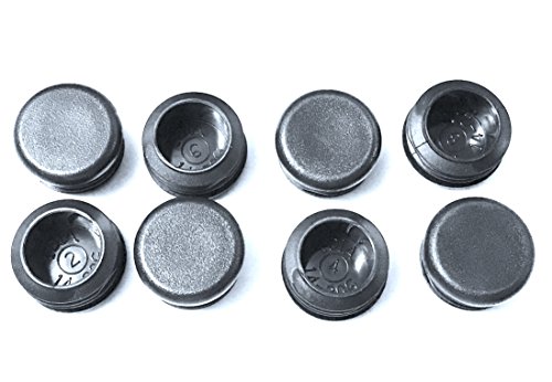 10 Pack- 1" Round Black Plastic Tubing Plug, 1 Inch End Cap - Steel Furniture Pipe Tube Cover Insert | Fencing Post - End Caps for Fitness Equipment (10 - 14 Ga)