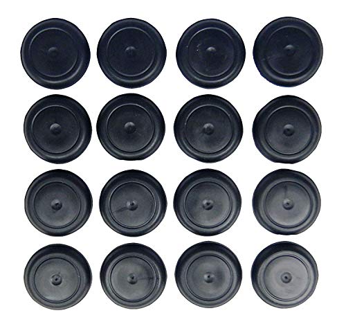 3/4" - 19 MM Black Rubber Plugs for Flush Mount Body and Sheet Metal Holes | for Hole Size .728" -.787" |"for Metal Thickness .031"-.079" | Thermoplastic Rubber Button Plugs Made in USA