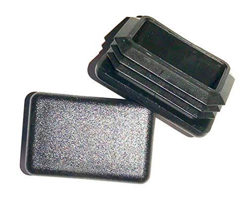 1-1/2" x 1" Rectangular (14-20 Ga) Plastic LDPE End Caps. Fence Post Finishing Caps | Furniture Glides | Fitness Equipment end Caps |for ID Length 1.34"-1.43", Width 0.84"-0.93" by SBD