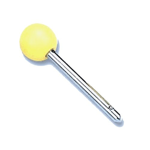 SBD'S  (3/8" Diameter 3-3/4") Locking Space w/Yellow 1-7/16" Jumbo Round Knob - Universal Weight Stack SELECTOR Key - 3/8" Diameter Detent Hitch Locking - w/Bronze Insert