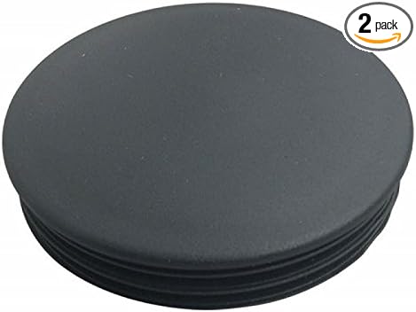 (Pack of 2) 4" OD Round Plastic Cap Plugs | (Multi Gauge - Inside Diameter 3.56" to 3.74") Heavy Duty - Impact Resistant Tough Design || Fence Post Slide Inserts | Fitness Eqpt End Plugs | by SBD