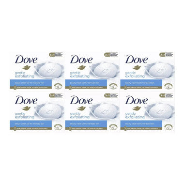Dove, Exfoliating Gentle Moisturizing Beauty Bar Soap 3.17oz / 90g | NEW IN 4 PACK)