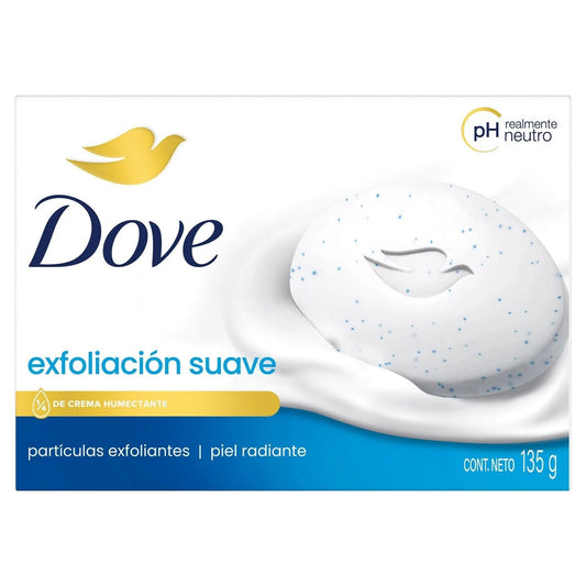 Dove Beauty Bar 135Gm / 4.75Oz for Softer Skin Gentle Exfoliating More Moisturizing Than Bar Soap