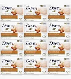 Dove Purely Pampering Shea Butter Bar Soaps, Scent, 3.17 OZ
