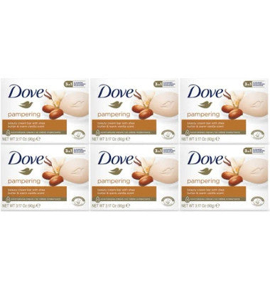 Dove Purely Pampering Shea Butter Bar Soaps, Scent, 3.17 OZ